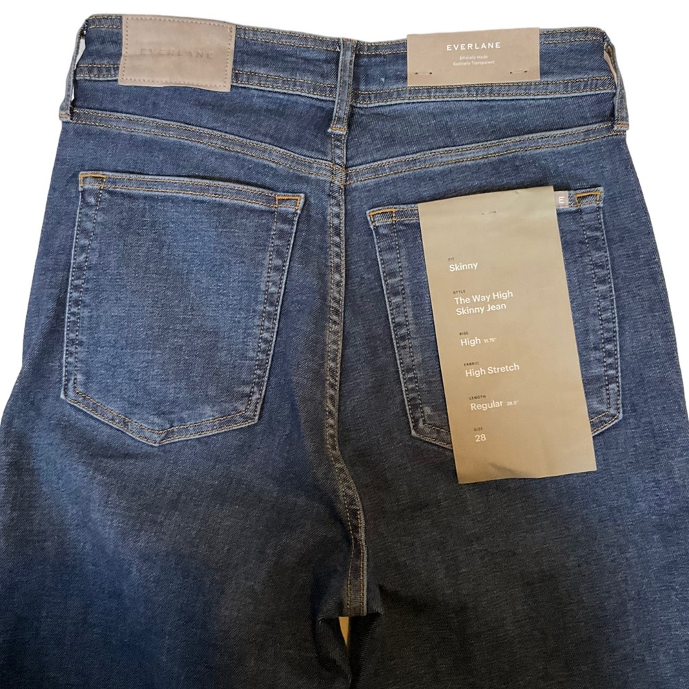 NWT Everlane The Way-High® Clean Front Skinny Jean Vintage Blue Women's … - Picture 13 of 16